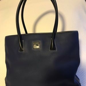 Dooney & Bourke Parasole blue leather tote with rubber bottom, NWOT